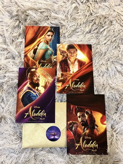 Aladdin アラジン ディズニー 実写映画 2019 グッズ キャラクター ポストカード Live Action Movie  Collectible Character Postcard - ディズニーフィギュア・グッズ通販店舗 ディズニーコレクション