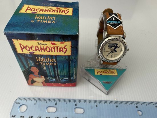 ディズニー ポカホンタス Timex レザー腕時計 1995年 ボックス付き