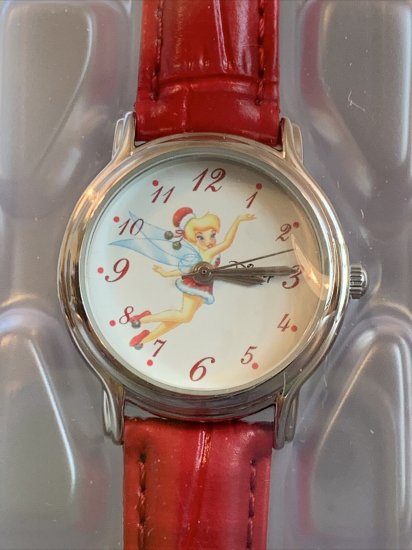 時計 腕時計 ディズニー ティンカー・ベル TIME WORKS 赤 クリスマス ウォッチ - ディズニーフィギュア・グッズ通販店舗  ディズニーコレクション