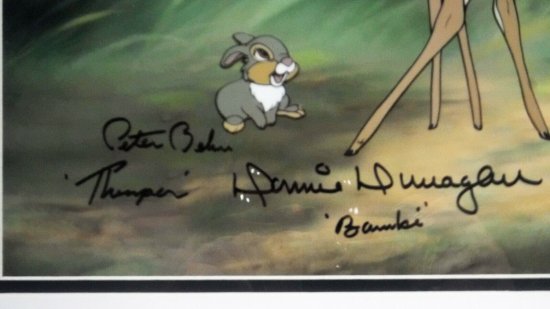 ディズニー セル画 バンビ とんすけ Bambi Thumper Sericel Signed Original Voice Bambi &  Thumper 1942 - ディズニーフィギュア・グッズ通販店舗 ディズニーコレクション