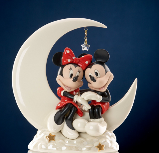LENOX Disney Over the Moon for Minnie 陶器製 オブジェ ミッキー ミニー 置物 フィギュア ディズニー レノックス ◆3109/宮竹店