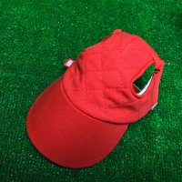 わんこ帽子&#9825;K110[Red]◇キルト：無地☆布地から選ぶ[試着分の送料込]