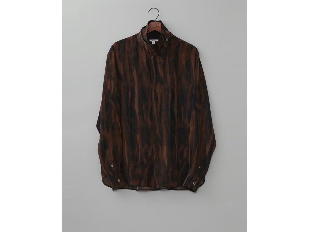 新品未使用！即完売品！【MASU】FUR PRINT SILK SHIRTS