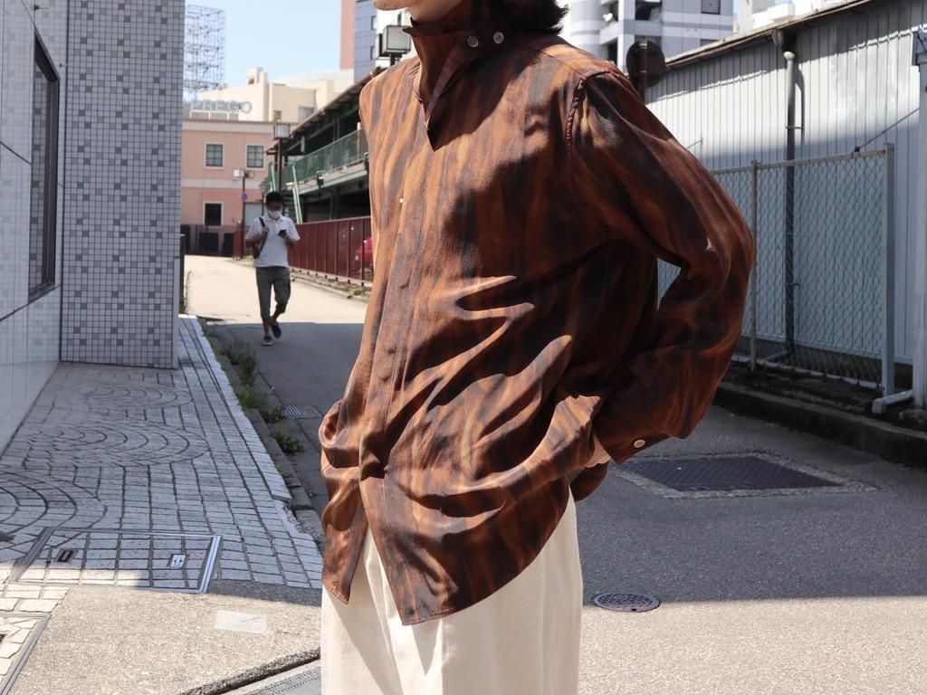 お試し価格の-MASU FUR PRINT SILK SHIRTS dz49N-m91089769989