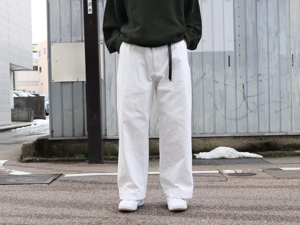 豪華 NO PRODUCTS UNIVERSAL スラックス TUCK TROUSERS WIDE