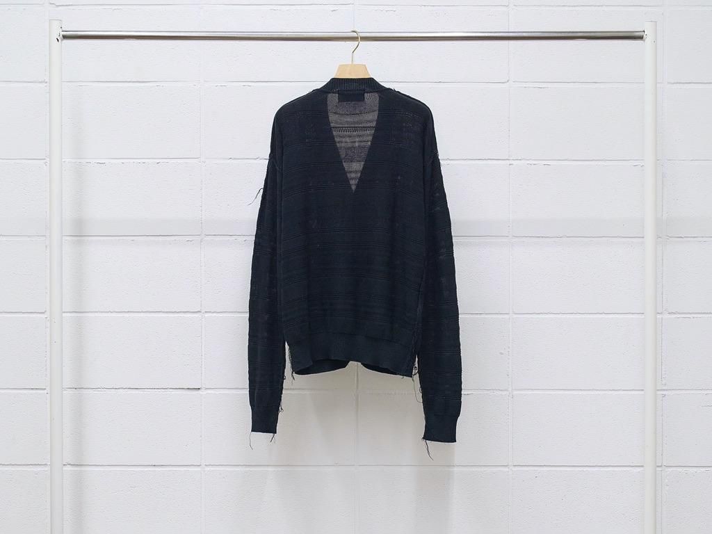 【新品未使用】CLANE カーディガン BLACK クラネ CLANE W FACE COLOR MIX HOLE SLEEVE C/D （BLACK