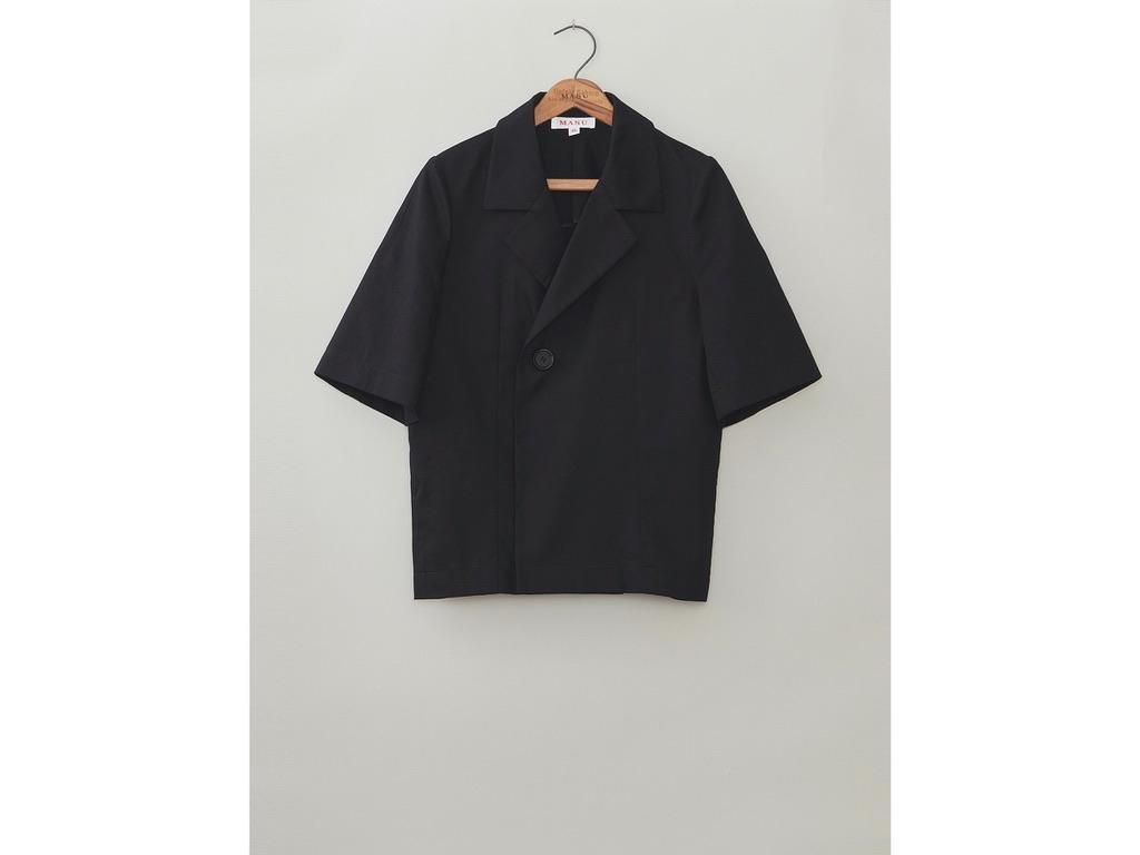 MASU HALF SLEEVE COTTON JACKET - BLACK ジャケット/アウター