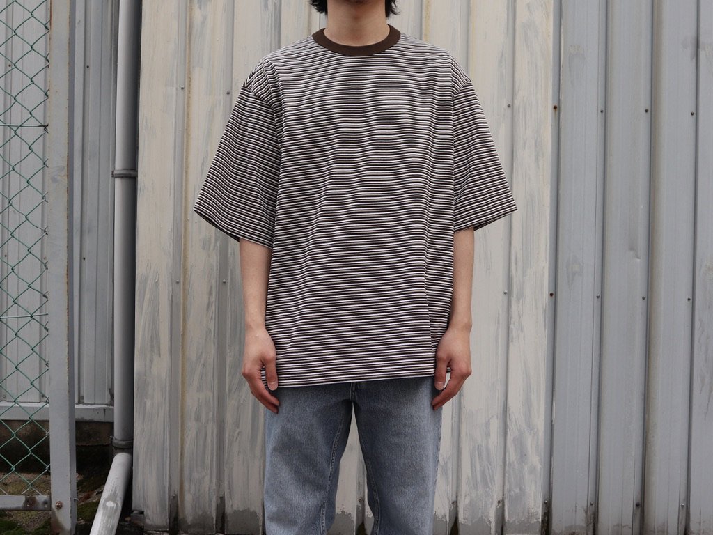 UNIVERSAL PRODUCTS / MULTI BORDER S/S T-SHIRT-UNIVERSAL PRODUCTSの