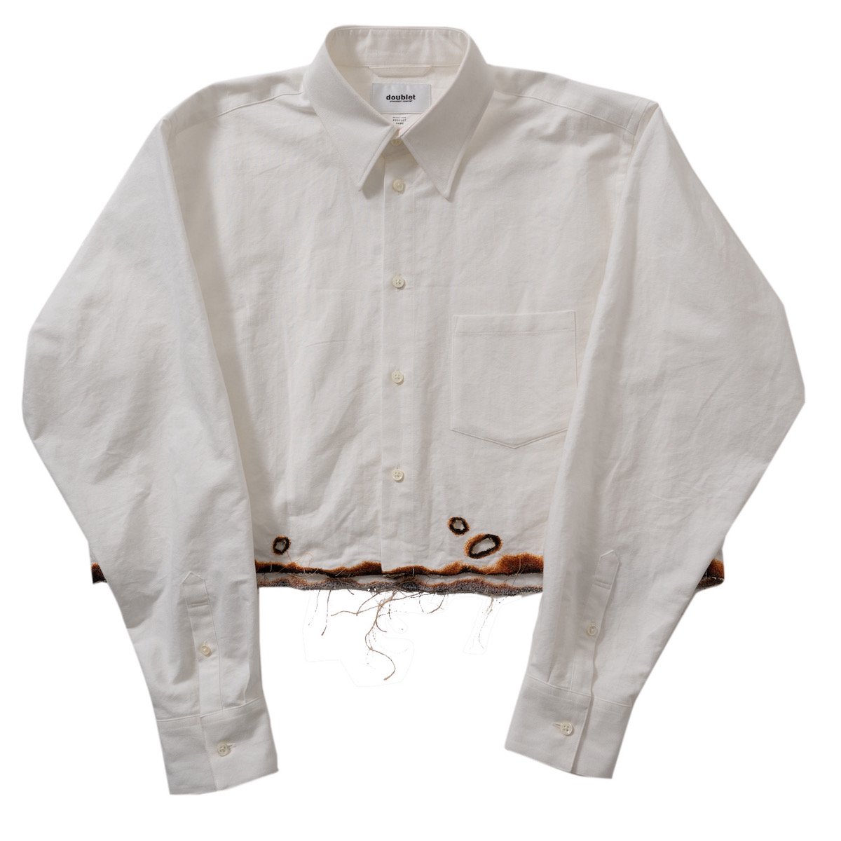 doublet BURNING EMBROIDERY CUTSEW WHITE | birraquepersianas.com.br