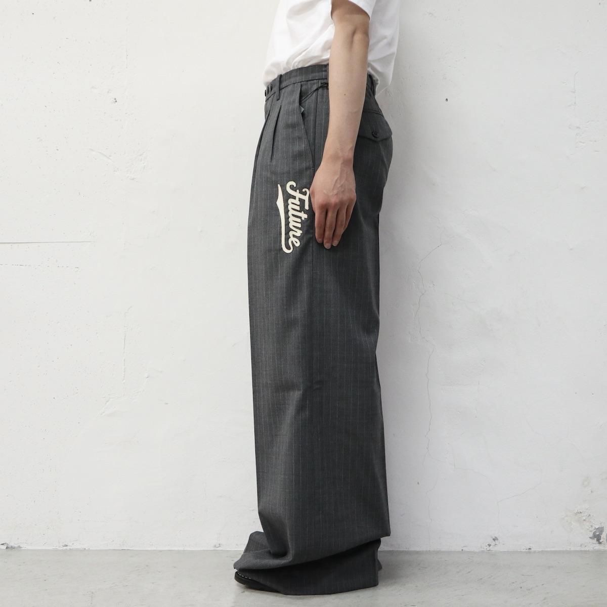 masu 22aw future wide trousers - スラックス