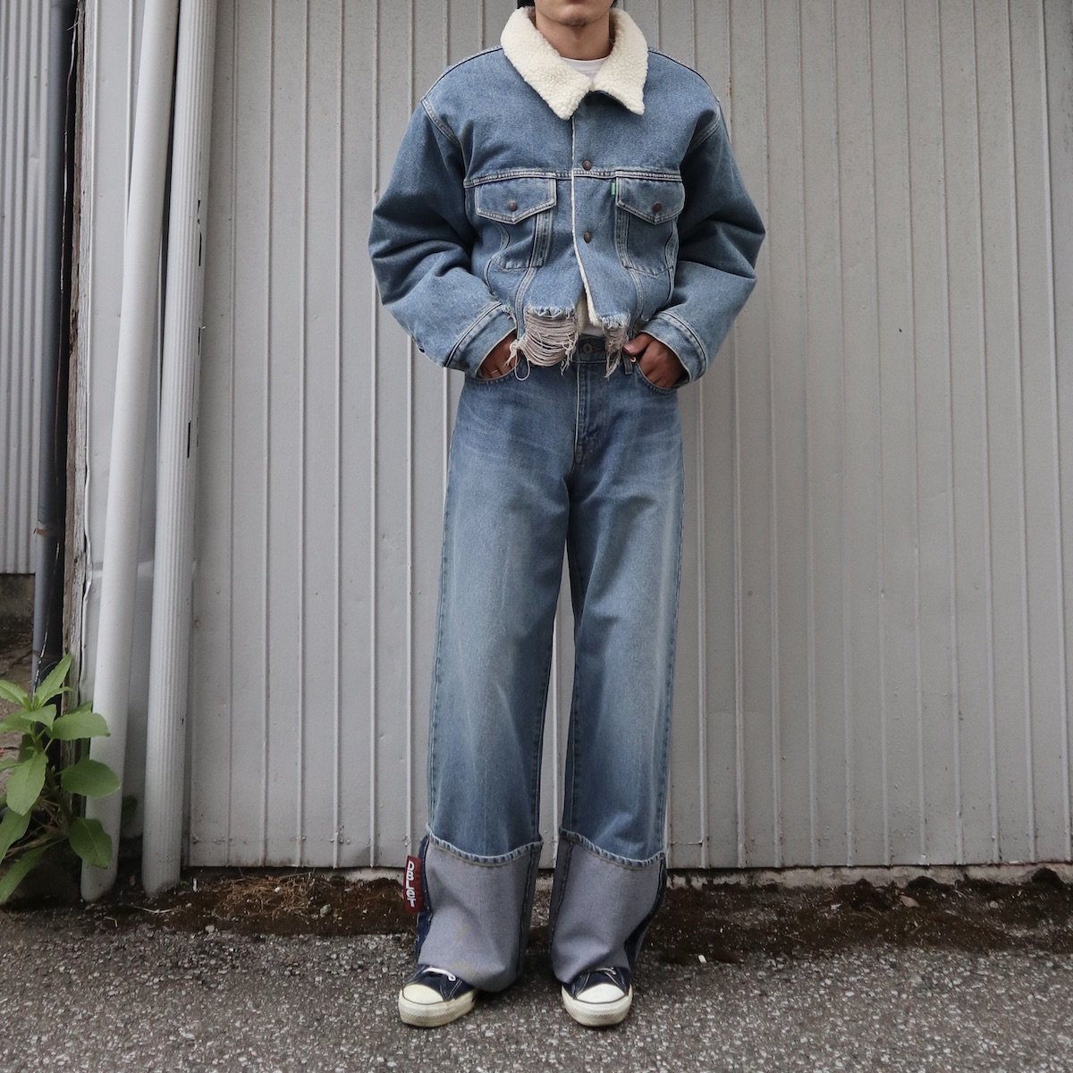 doublet / RECYCLE DENIM CUT-OFF BOA JACKET-doubletの通販EQUAL