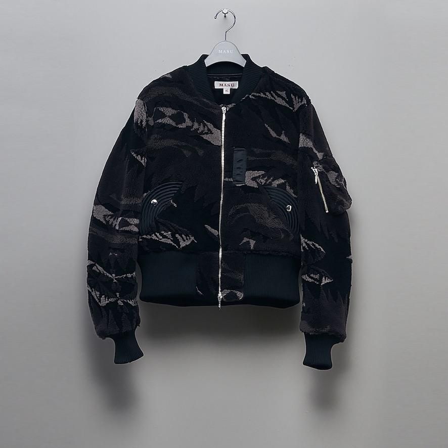 MASU JACQUARD FLEECE BOMBER JACKET