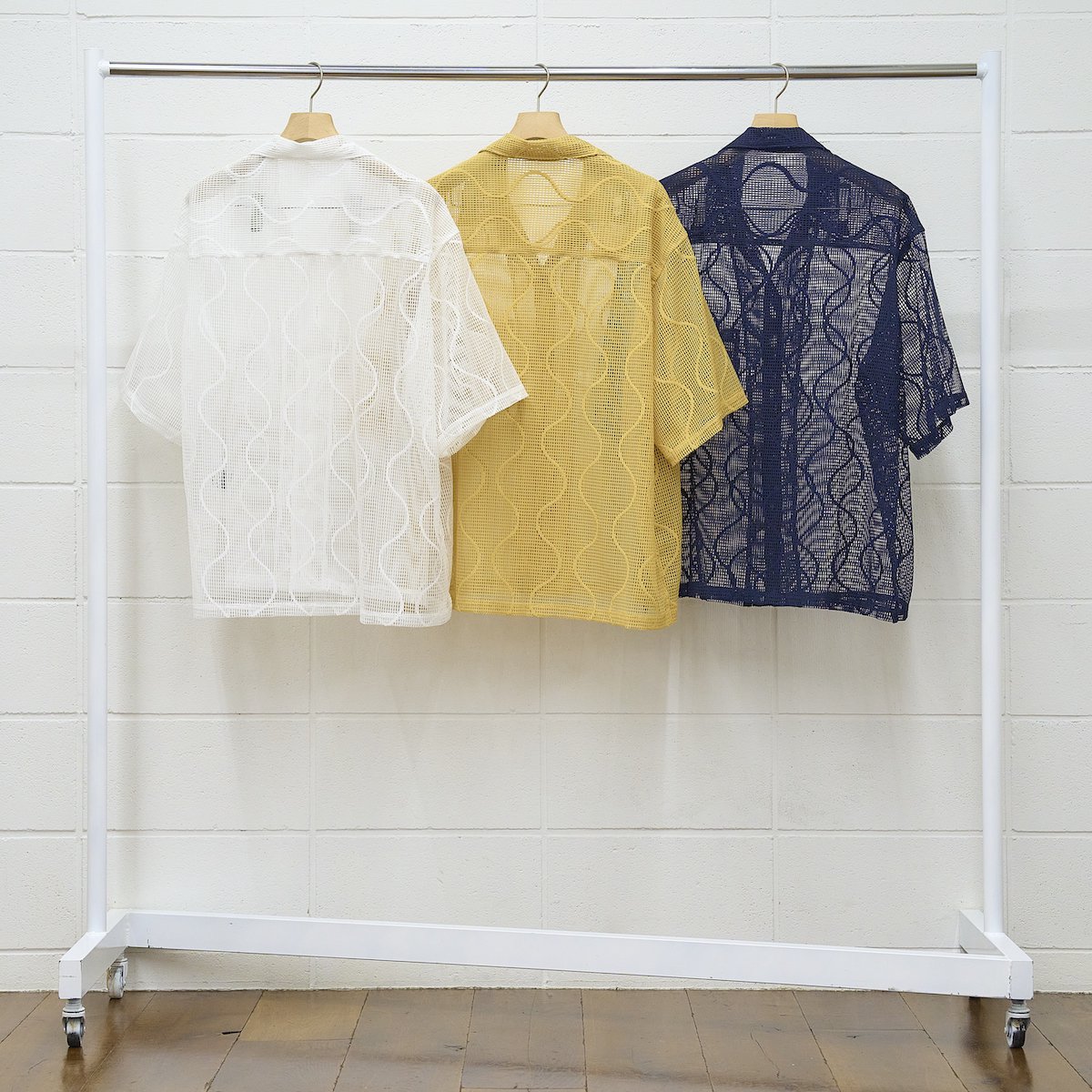 UNUSED / Short-sleeve open collar gourd pattern mesh  shirt-UNUSED(アンユーズド)の通販EQUAL