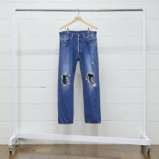 UNUSED / 13oz ripped denim pants<img class='new_mark_img2' src='https://img.shop-pro.jp/img/new/icons47.gif' style='border:none;display:inline;margin:0px;padding:0px;width:auto;' />