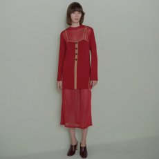 <img class='new_mark_img1' src='https://img.shop-pro.jp/img/new/icons14.gif' style='border:none;display:inline;margin:0px;padding:0px;width:auto;' />TAN / LULEX SHEER KNITTED DRESS