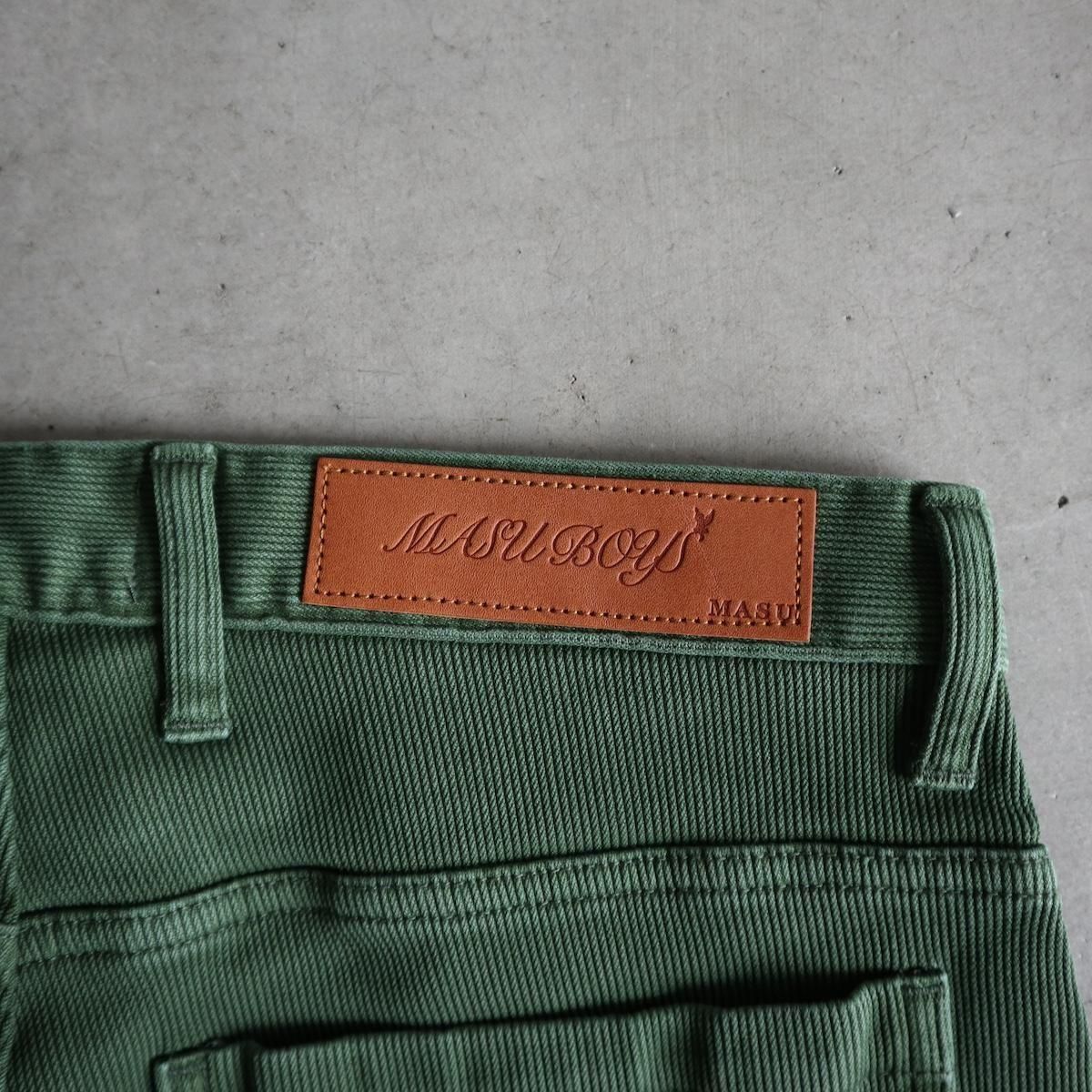 masu baggy pique pants 44 green 完売品 MASU(エムエーエスユー)のMASU BOYS” BAGGY PIQUE PANTS GREENの