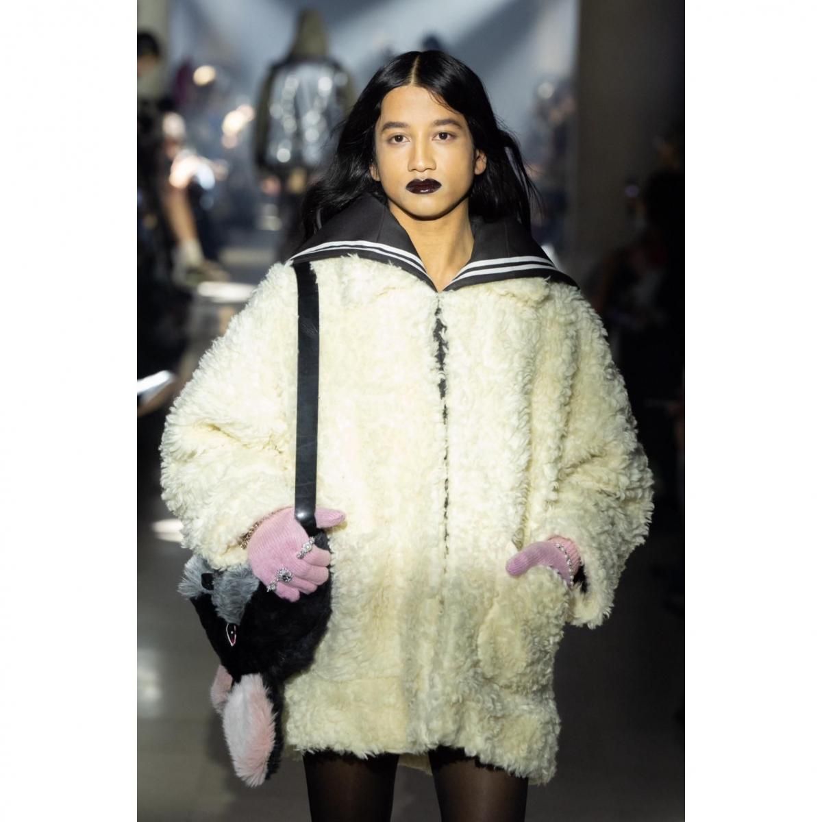 ジャケット・アウター doublet 18aw fur jacket doublet / HAND-PAINTED HEMP FAUX FUR JACKET-doubletの通販EQUAL