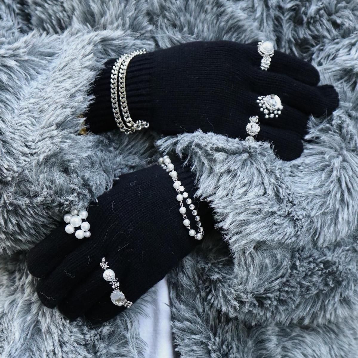 doublet / KNIT GLOVES WITH RINGS-doubletの通販EQUAL