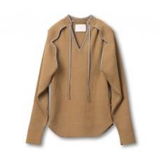 <img class='new_mark_img1' src='https://img.shop-pro.jp/img/new/icons14.gif' style='border:none;display:inline;margin:0px;padding:0px;width:auto;' />TAN / OPEN SLEEVE V/NECK KNIT TOP