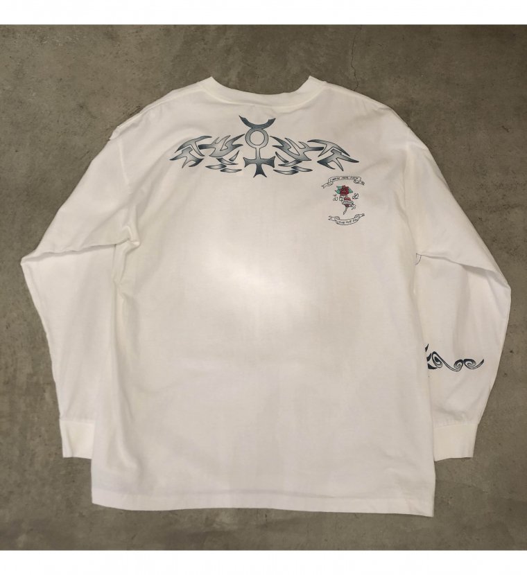 90's Dennis Rodman tattoo print L/S tee - birthdeath online store