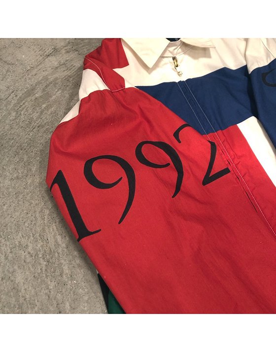 90's Vintage Polo Ralph Lauren stadium 1992 hurdle man jacket