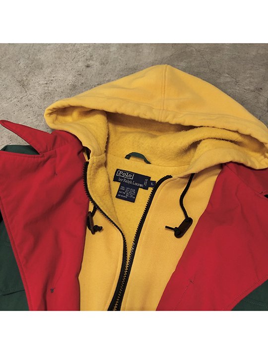 90's Vintage Polo Ralph Lauren SNOW BEACH COLD WAVE hooded jacket ...