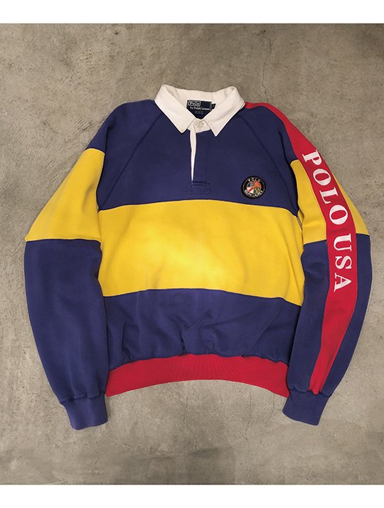 90's Polo by Ralph Lauren “POLO USA” cookie patch rugby shirt