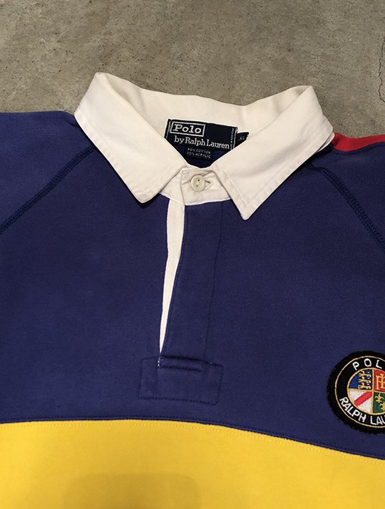 90's Polo by Ralph Lauren “POLO USA” cookie patch rugby shirt