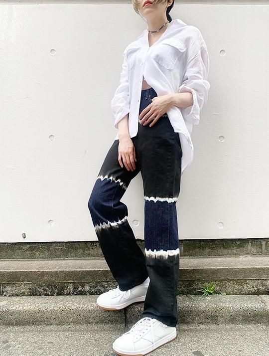 UNUSED tie die denim pants UW0959 UNUSED tie die denim pants