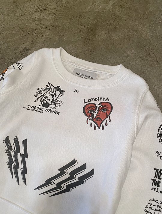 BlackWeirdos - Cady Tattoo sweatshirt (kids) / ブラックウィドゥ - キャディタトゥースウェット  (キッズ) - birthdeath online store