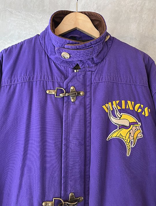 90's MIRAGE “NFL New Minnesota VIKINGS” purple cotton canvas 