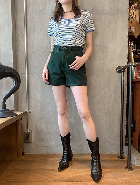 90's GAP green denim shorts - birthdeath online store