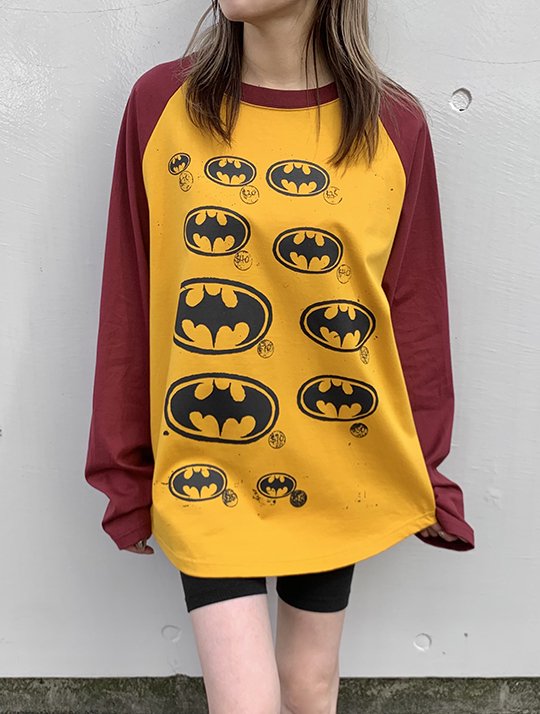 BLACKWEIRDOS - Batman Raglan LS Tee 【40%OFF 】 - birthdeath 