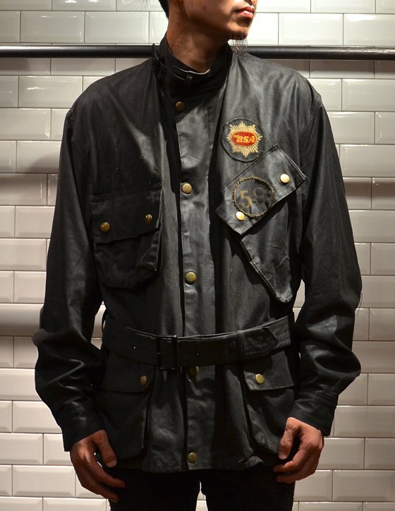 着丈約79cm襟の縫い目から裾BARBOUR INTERNATIONAL  レザージャケット