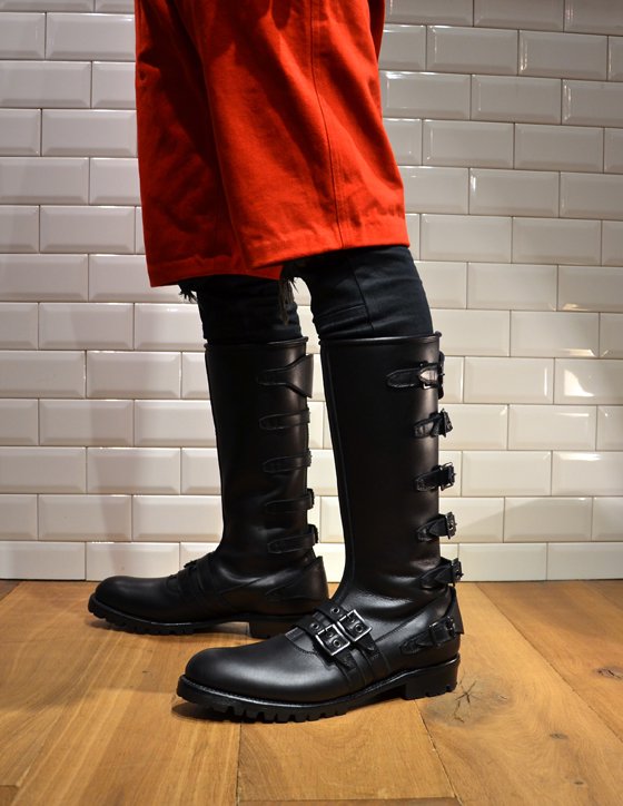 blackmeans - Six Buckle Boots - All Black - birthdeath online store