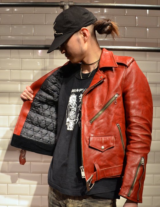 【初期モデル】BLACKMEANS　シドジャン　本革ライダースジャケット　茶色レザーJKT01