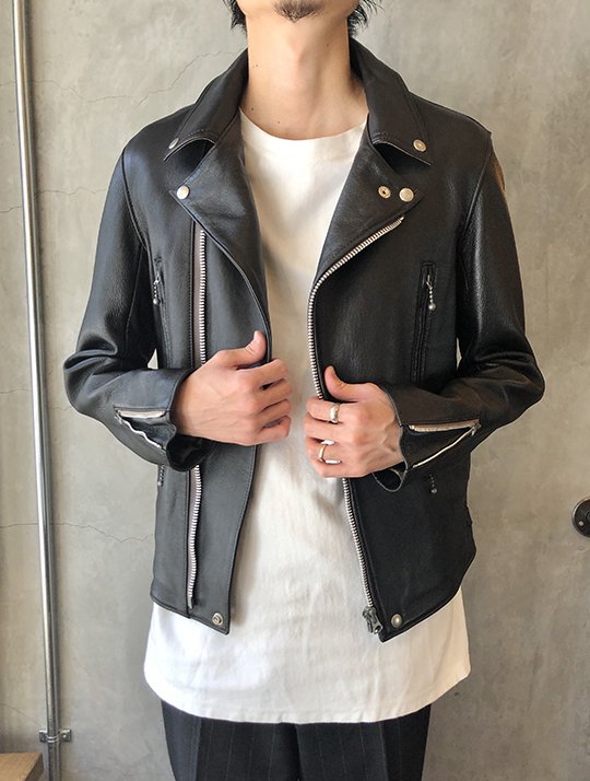 ADDICT CLOTHES NEW VINTAGE - AD-02L Sheepskin Double Riders Jacket