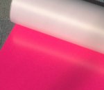 ラバープリントシート２０cm幅×６３cm　蛍光ピンク（撥水生地対応）