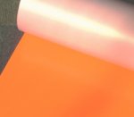 ラバープリントシート２２cm幅×６３� 蛍光オレンジ（撥水生地対応）