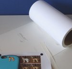 水性インクジェット対応マット白シールプリントコート紙　２１cm幅×９ｍ（顔料・染料兼用）