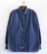  ANACHRONORM Stitch Cuff Pima Denim Shirt [Dk.INDIGO]