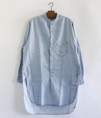  ANACHRONORM Pima Denim Band Collar Pyjamas Shirts [Lt.INDIGO]