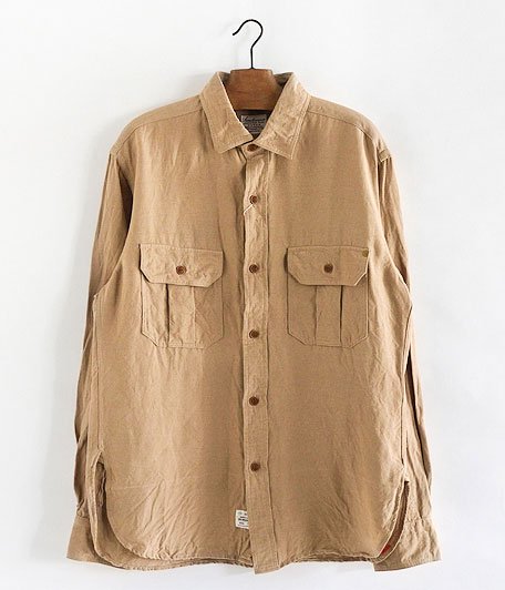  ANACHRONORM Rayon Linen Poplin Safari Shirt [CINNAMON]