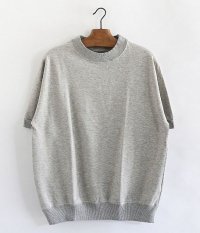  ANACHRONORM Pima Cotton Fleece Crew Neck S/S Sweatshirt [GRAY TOP]