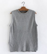  ANACHRONORM Silk Cotton Rib Sweater Vest [GRAY TOP]