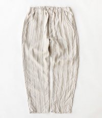  ANACHRONORM Stripe Linen Eazy Trousers [BEIGE STRIPE]