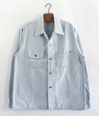  ANACHRONORM Nep Chambray Open Collar Shirt [INDIGO]