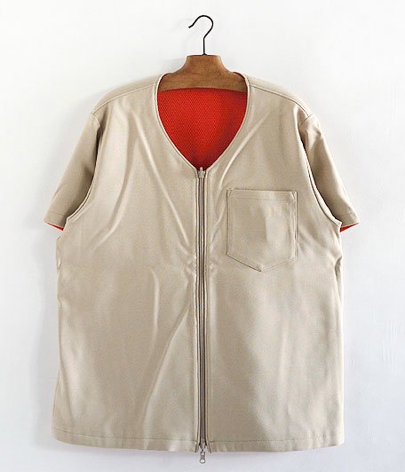  HURRAY HURRAY Reversible Short Sleeve Zip up Jacket [BEIGE / ORANGE]
