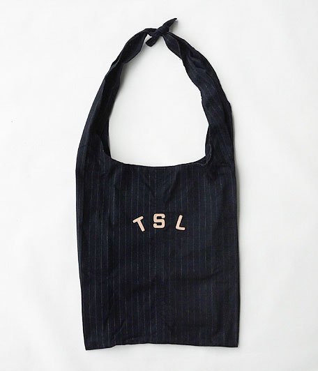  THE SUPERIOR LABOR Tie Shoulder Bag [navy stripe]