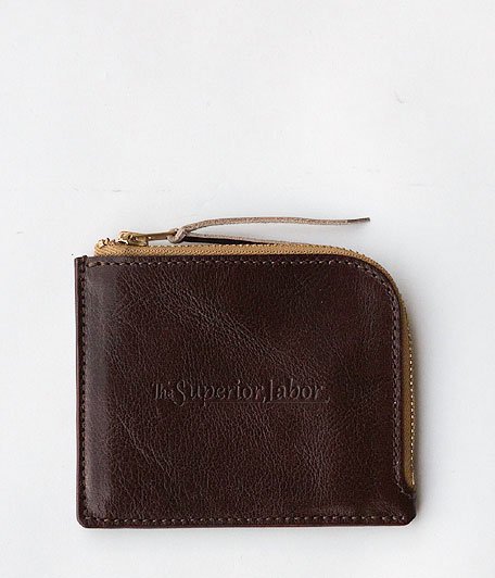  THE SUPERIOR LABOR Zip Half Wallet [brown]